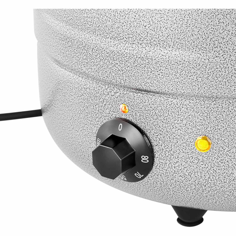 Sriubos puodas elektrinis nerūdijančio plieno cool-touch 400 W 10 l 35-80C sidabras