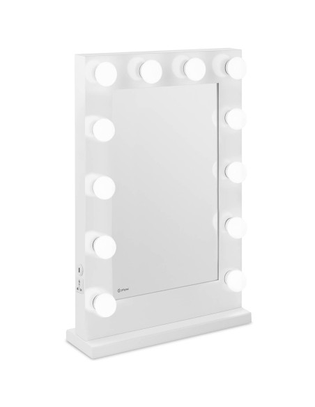 Kosmetinis makiažo veidrodis su 12 USB LED lempučių, 78x50 cm Kosmetinis makiažo veidrodis su 12 USB LED lempučių, 78x50 cm