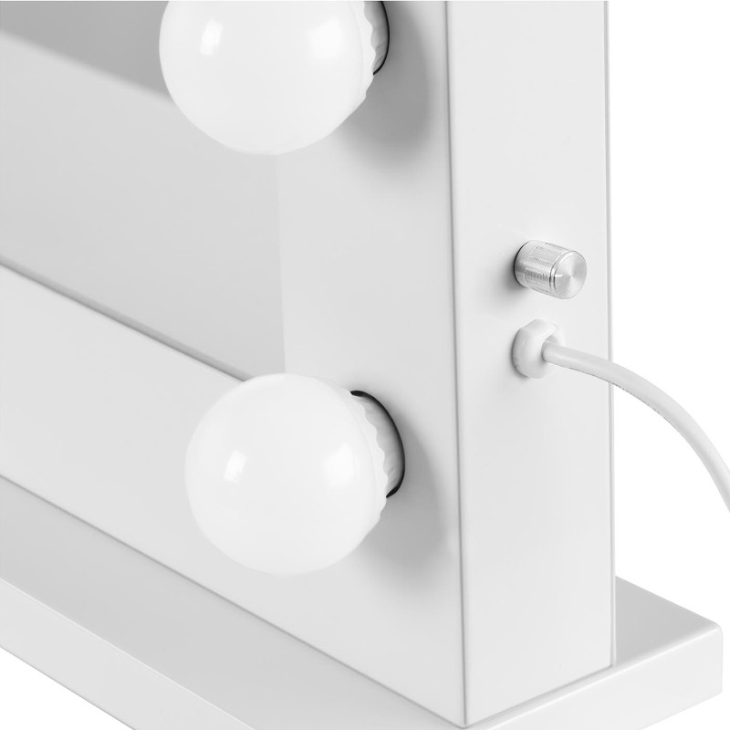 Kosmetinis makiažo veidrodis su 12 USB LED lempučių, 78x50 cm