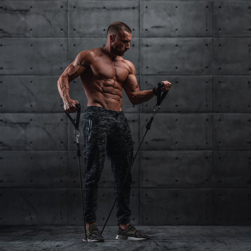 Pratimų plėtiklis fitneso juostoms + priedai RINKINYS