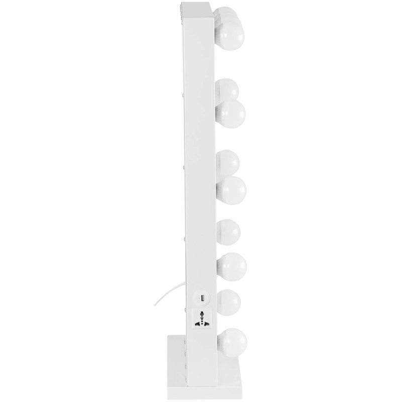 Kosmetinis makiažo veidrodis su 12 USB LED lempučių, 78x50 cm