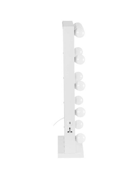 Kosmetinis makiažo veidrodis su 12 USB LED lempučių, 78x50 cm Kosmetinis makiažo veidrodis su 12 USB LED lempučių, 78x50 cm