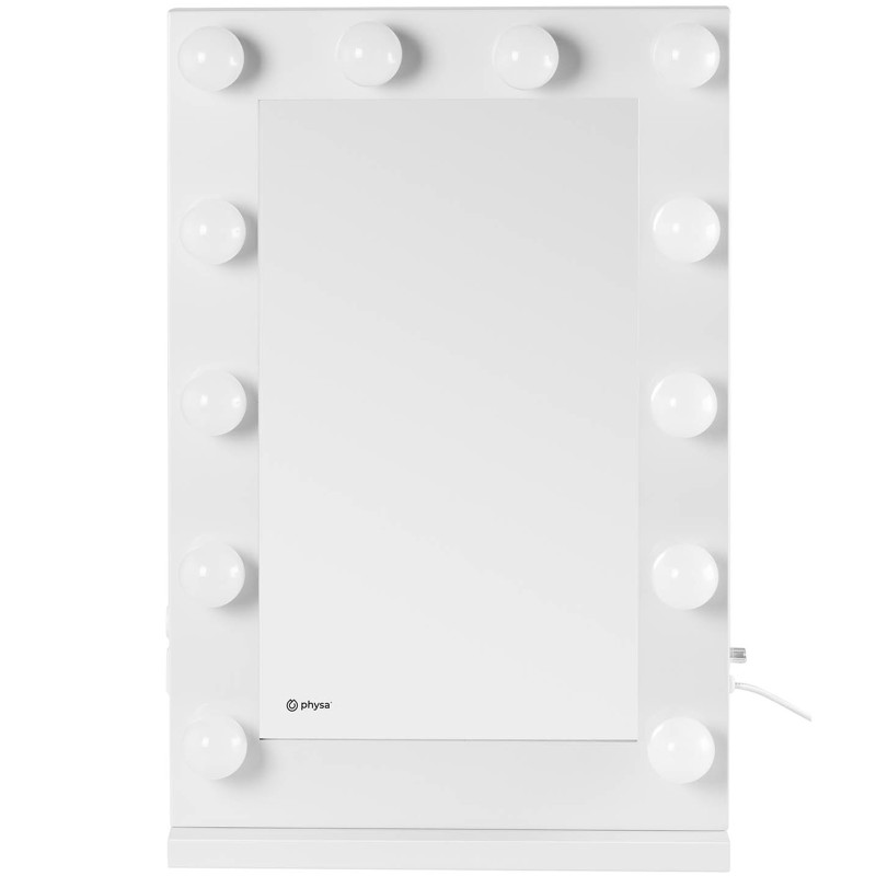 Kosmetinis makiažo veidrodis su 12 USB LED lempučių, 78x50 cm