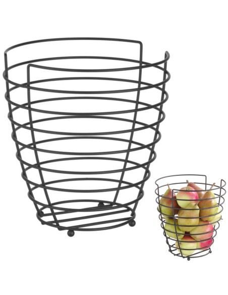 Krepšinis vielinis vaisių dubuo juodas su matiniu skersmuo. 230 mm – Hendi 427187 Krepšinis vielinis vaisių dubuo juodas su matiniu skersmuo. 230 mm – Hendi 427187