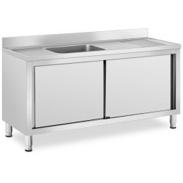 Kriaukle vieno skyriaus gastronominis baseinas su spintele su stumdomomis durimis 160 x 60 x 94,5 cm