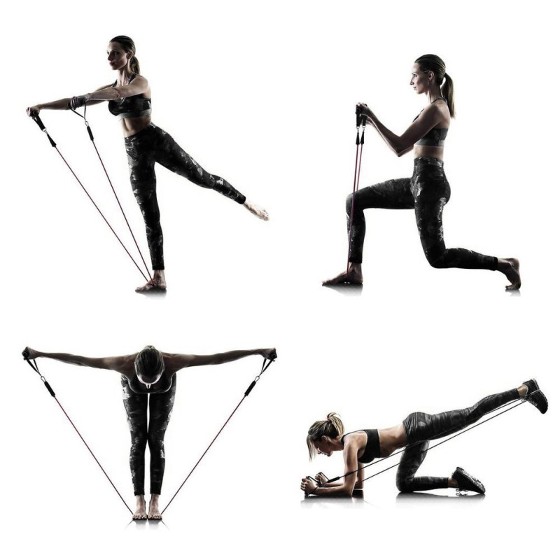 Pratimų plėtiklis fitneso juostoms + priedai RINKINYS