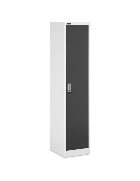 Rakinama 1 durų metalinė socialinė spinta, aukštis 180 cm, PILKA Rakinama 1 durų metalinė socialinė spinta, aukštis 180 cm, PILKA