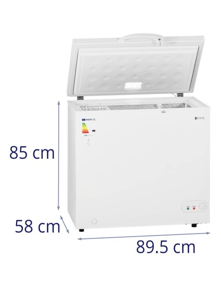Užrakinamas krūtinės šaldiklis 1 krepšys 197 L -12 iki -28 C 82 W