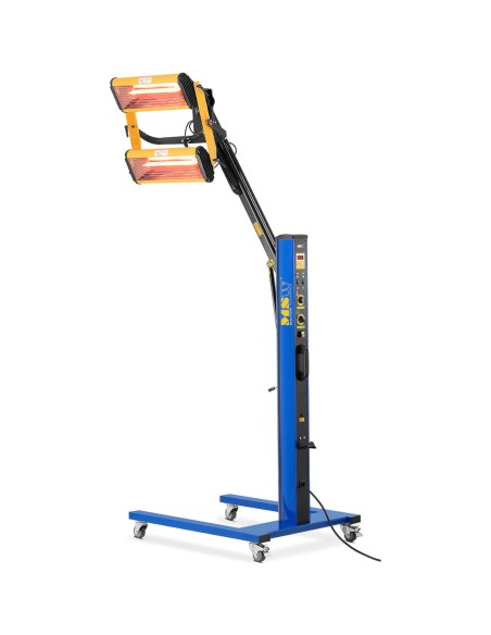 2 x 1000 W dirbtuvių infraraudonųjų spindulių šildytuvas automobilio kėbulo džiovinimui ant stovo