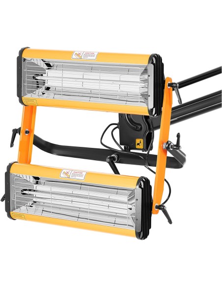 2 x 1000 W dirbtuvių infraraudonųjų spindulių šildytuvas automobilio kėbulo džiovinimui ant stovo