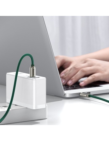 USB-C laidas 100W 5A Maitinimo tiekimas su energijos matuoklio ekranu 2m žalias USB-C laidas 100W 5A Maitinimo tiekimas su energijos matuoklio ekranu 2m žalias