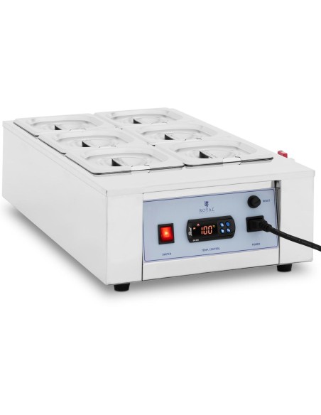 Elektrinis padažo šokoladinis šildytuvas 6 x 1,5 l 1500 W Elektrinis padažo šokoladinis šildytuvas 6 x 1,5 l 1500 W