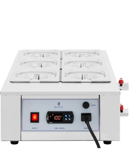 Elektrinis padažo šokoladinis šildytuvas 6 x 1,5 l 1500 W Elektrinis padažo šokoladinis šildytuvas 6 x 1,5 l 1500 W