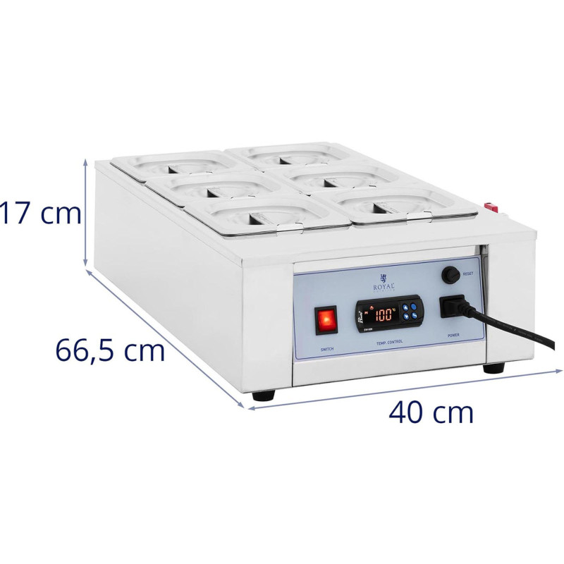 Elektrinis padažo šokoladinis šildytuvas 6 x 1,5 l 1500 W