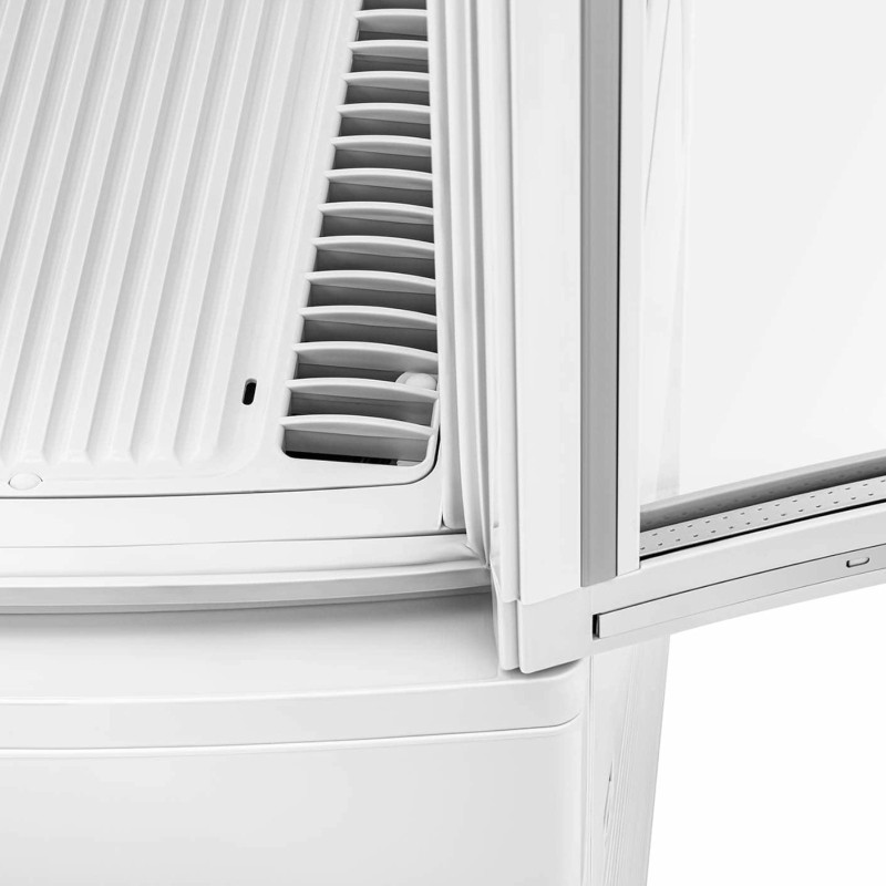 Įstiklinta šaldytuvo vitrina su 4 lentynomis 238 l - balta