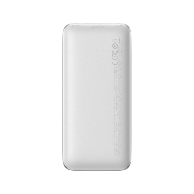 Powerbank Bipow Pro 10000mAh 20W su USB kabeliu USB-C 3A 0,3m balta