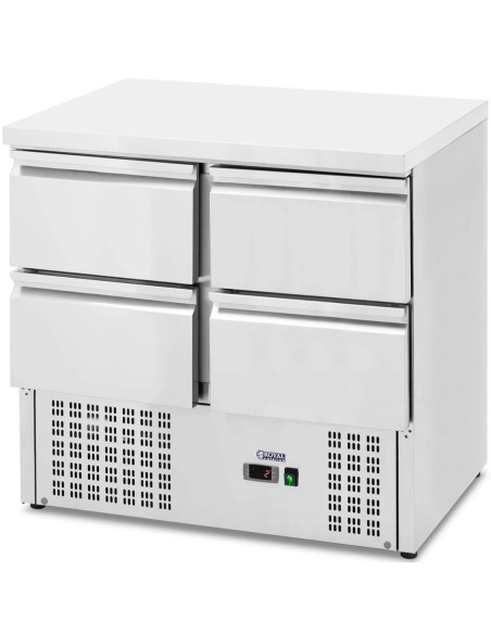 Šaldomas stalas su stalviršiu 4 stalčiai 4 x GN 1/2 220 l 235 W Šaldomas stalas su stalviršiu 4 stalčiai 4 x GN 1/2 220 l 235 W