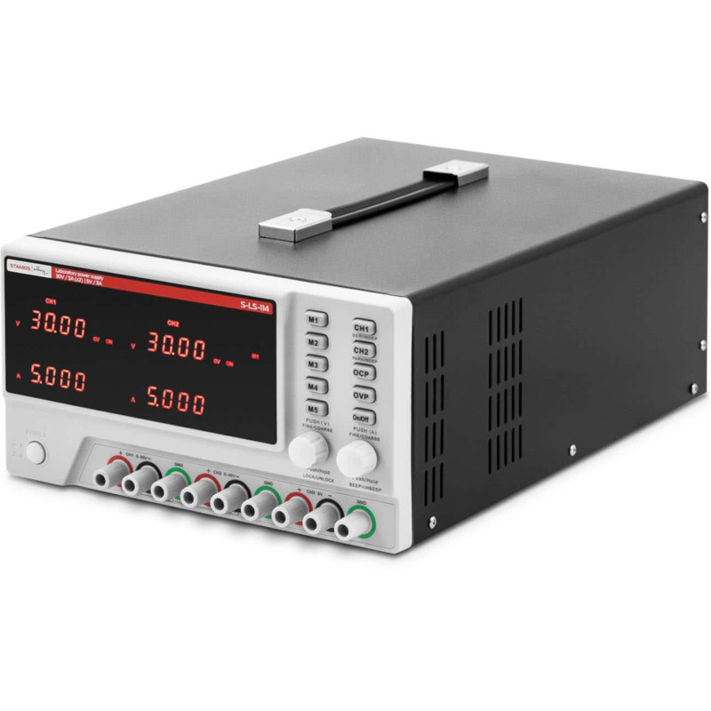 Laboratorinio aptarnavimo maitinimas 0-30 V 0-5 A DC 550 W LED USB RS232