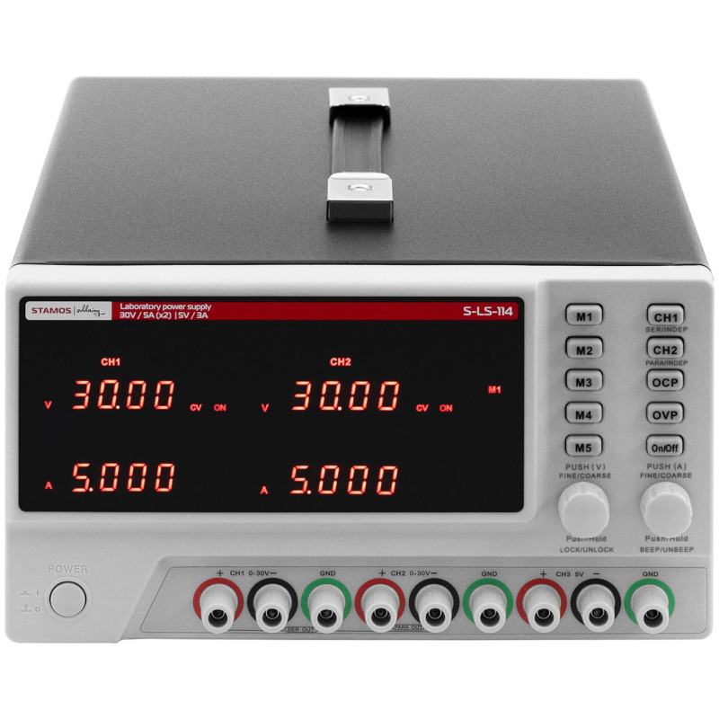 Laboratorinio aptarnavimo maitinimas 0-30 V 0-5 A DC 550 W LED USB RS232
