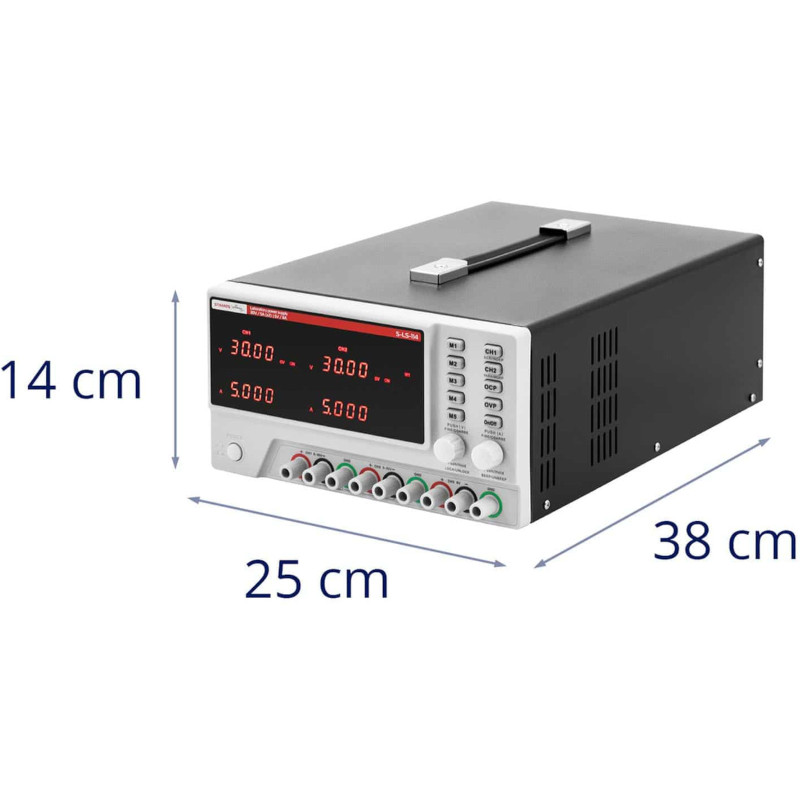 Laboratorinio aptarnavimo maitinimas 0-30 V 0-5 A DC 550 W LED USB RS232