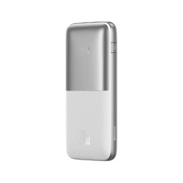 Powerbank Bipow Pro 10000mAh 20W su USB kabeliu USB-C 3A 0,3m balta