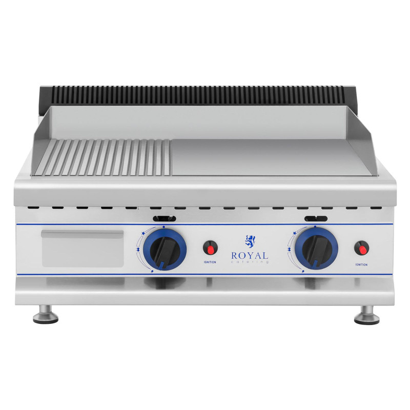Dvigubas lygus ir griovelis dujinis grilis gamtinėms dujoms 2 x 3000 W 20 mbar