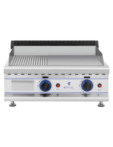 Dvigubas lygus ir griovelis dujinis grilis gamtinėms dujoms 2 x 3000 W 20 mbar Dvigubas lygus ir griovelis dujinis grilis gamtinėms dujoms 2 x 3000 W 20 mbar