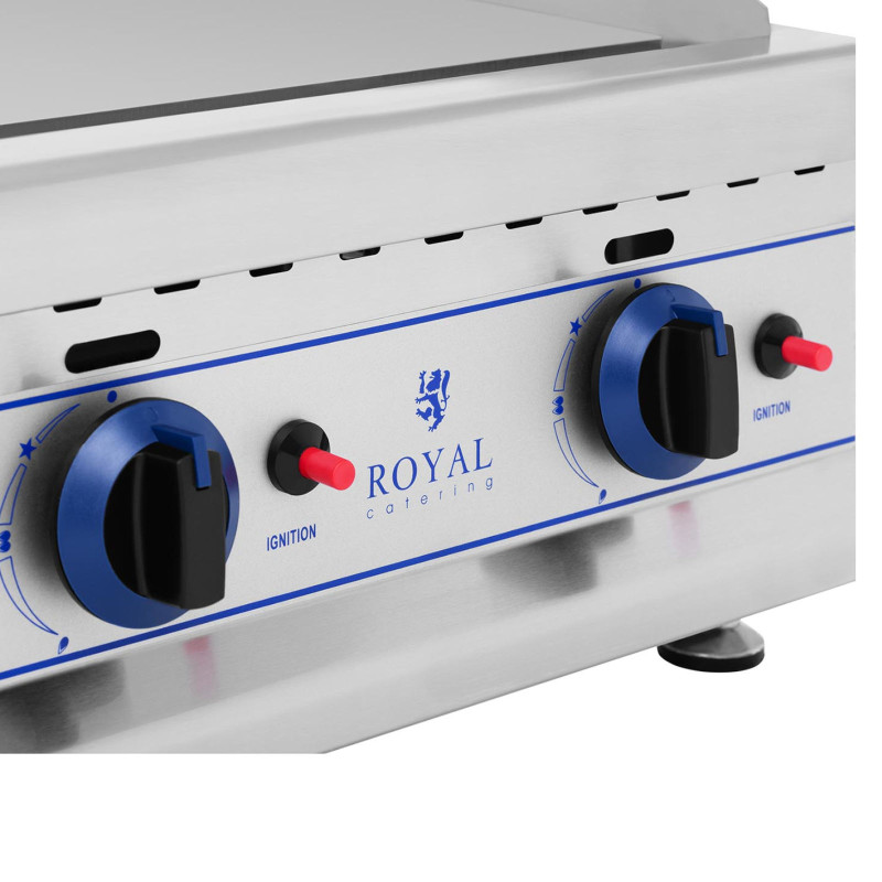 Dvigubas lygus ir griovelis dujinis grilis gamtinėms dujoms 2 x 3000 W 20 mbar