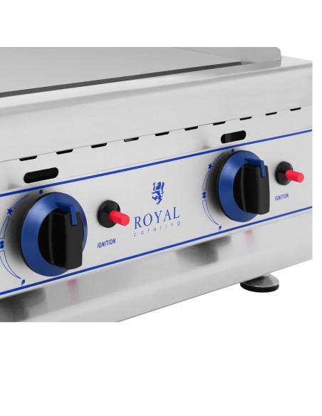 Dvigubas lygus ir griovelis dujinis grilis gamtinėms dujoms 2 x 3000 W 20 mbar Dvigubas lygus ir griovelis dujinis grilis gamtinėms dujoms 2 x 3000 W 20 mbar