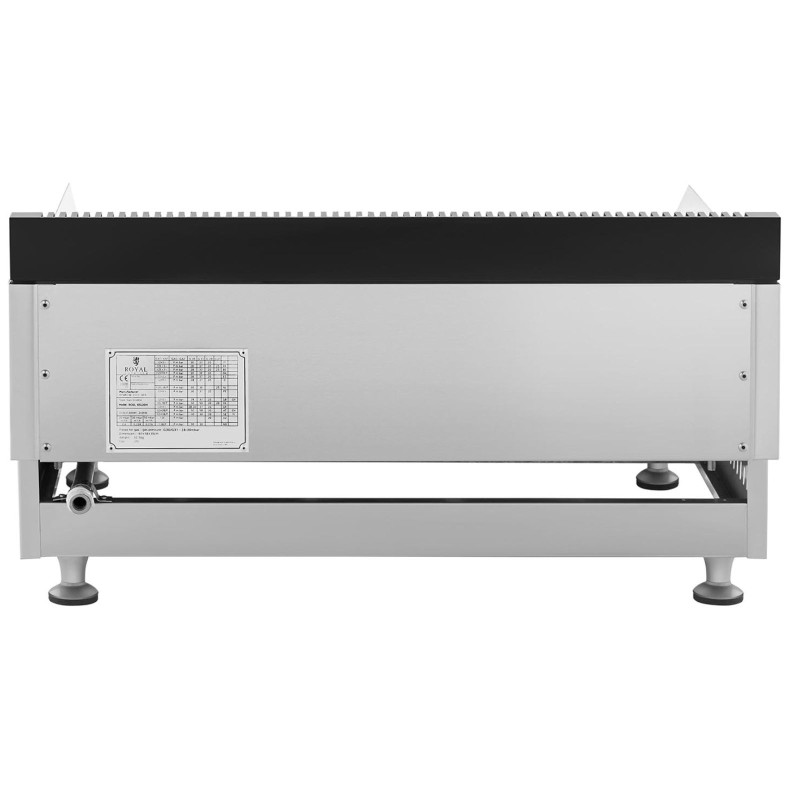 Dvigubas lygus ir griovelis dujinis grilis gamtinėms dujoms 2 x 3000 W 20 mbar