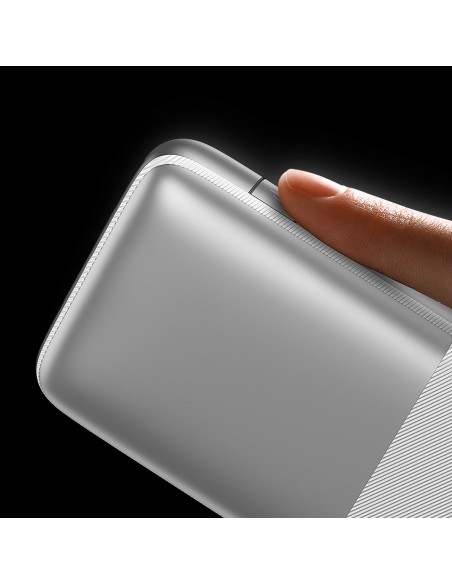 Powerbank Bipow Pro 10000mAh 20W su USB kabeliu USB-C 3A 0,3m balta