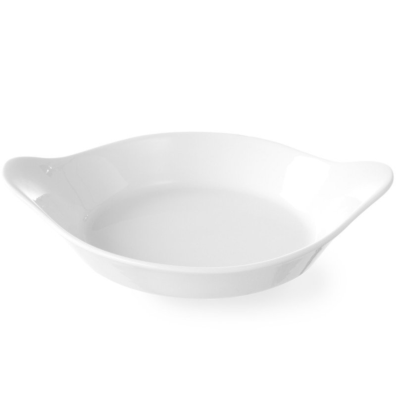 Apvali kepimo indas su rankenomis 185x152mm kreminis porcelianas - Hendi 785904 Apvali kepimo indas su rankenomis 185x152mm kreminis porcelianas - Hendi 785904