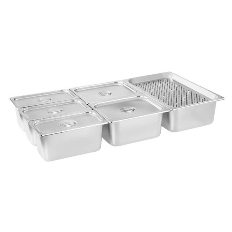 Bain marie laisvai pastatomas vandens šildytuvas su čiaupu 6 x GN 150mm 55L Royal Catering