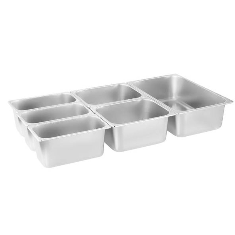 Bain marie laisvai pastatomas vandens šildytuvas su čiaupu 6 x GN 150mm 55L Royal Catering