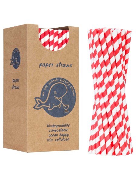 BIO ekologiški popieriniai šiaudeliai PAPER STRAWS storio 8/205mm - balti ir raudoni 160vnt. BIO ekologiški popieriniai šiaudeliai PAPER STRAWS storio 8/205mm - balti ir raudoni 160vnt.