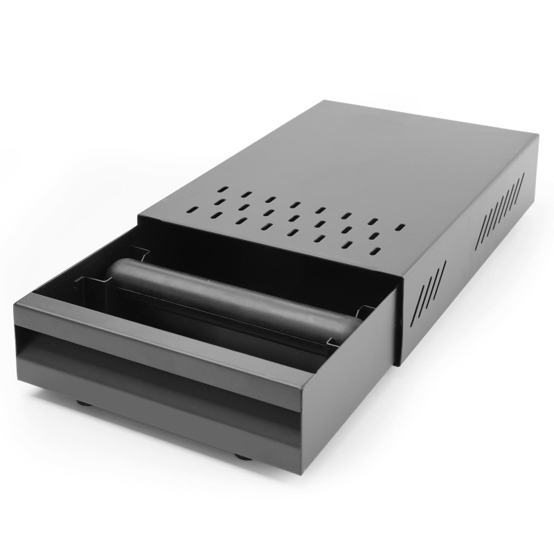 Kavos tirščių stalčius su kavos malūnėlio pagrindu