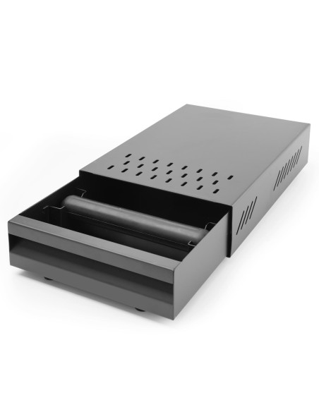 Kavos tirščių stalčius su kavos malūnėlio pagrindu