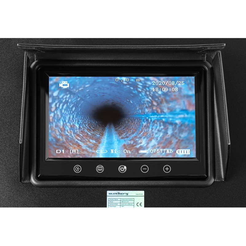 Endoskopinė tikrinimo kamera LCD TFT 9'' sk. vamzdžiai 70-300 mm, ilgis 60 m