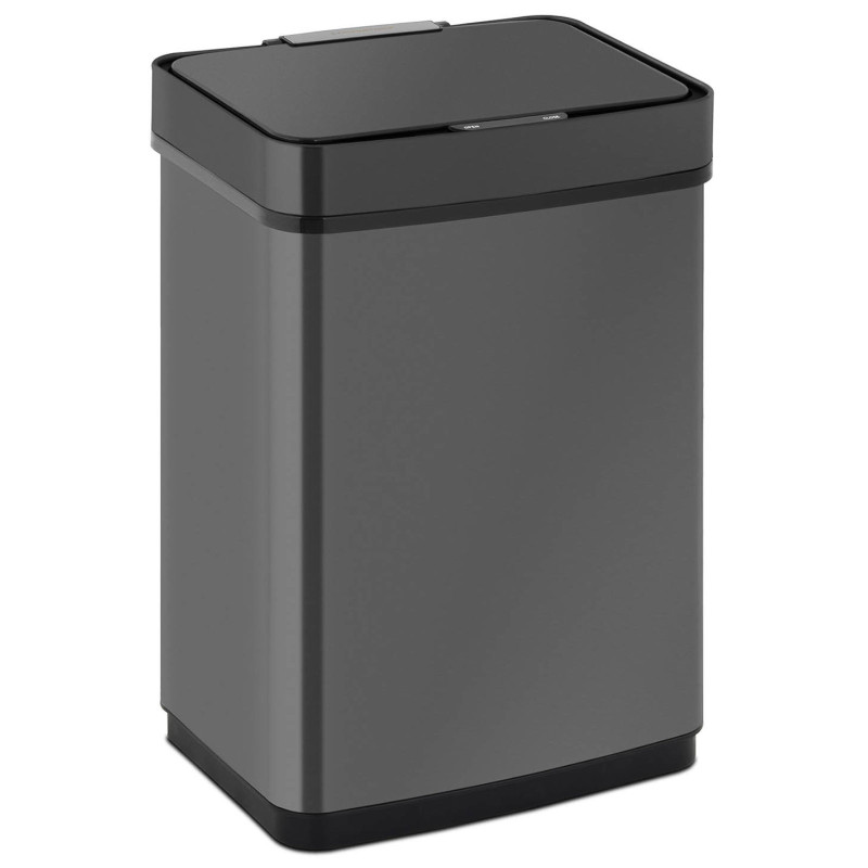 Automatinė bekontaktė stačiakampė šiukšlių dėžė su judesio jutikliu 30 cm 50 l JUODA