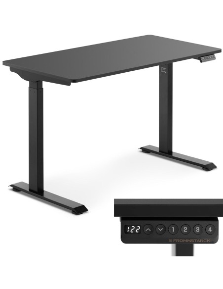 Elektrinis reguliuojamo aukščio stalas 120x60 cm aukštis 730-1233 mm JUODAS Elektrinis reguliuojamo aukščio stalas 120x60 cm aukštis 730-1233 mm JUODAS