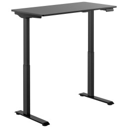 Elektrinis reguliuojamo aukščio stalas 120x60 cm aukštis 730-1233 mm JUODAS