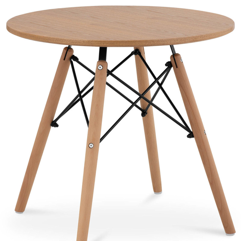 Stalas apvalus stalas su medinėmis kojomis universalus maks. 150 kg sk. 60 cm Stalas apvalus stalas su medinėmis kojomis universalus maks. 150 kg sk. 60 cm