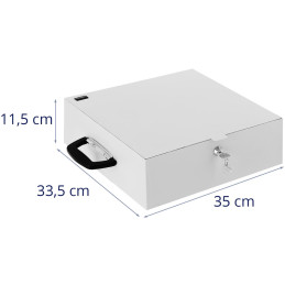 Rakinama metalinė dėžutė dokumentams 350 x 320 x 110 mm DIN A5