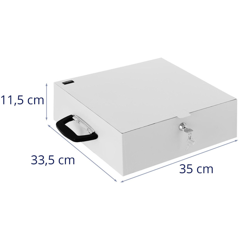 Rakinama metalinė dėžutė dokumentams 350 x 320 x 110 mm DIN A5