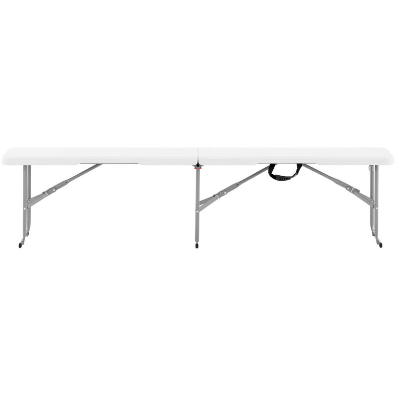 Baltas sulankstomas sodo maitinimo suolas iki 300 kg 183 x 30 x 43 cm