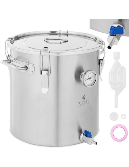 Konteinerio puodo fermentacijos katilas nerūdijantis plienas 0-150C 30 l Konteinerio puodo fermentacijos katilas nerūdijantis plienas 0-150C 30 l