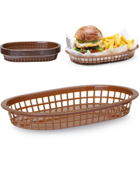 Ovalus rudos duonos krepšelis 6 vnt - Hendi 426296