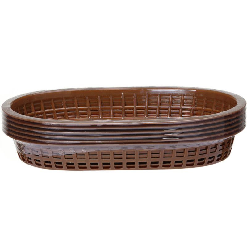 Ovalus rudos duonos krepšelis 6 vnt - Hendi 426296