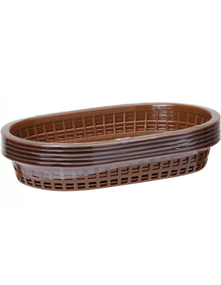 Ovalus rudos duonos krepšelis 6 vnt - Hendi 426296