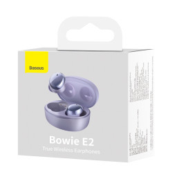 Belaidės ausinės TWS Bluetooth 5.2 vandeniui atsparios IP55 Bowie E2 violetinės spalvos